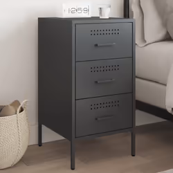 VidaXL 843078 nightstand/bedside table Black