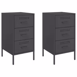 VidaXL 843079, Black, Steel, 360 mm, 390 mm, 680 mm, 2 pc(s)