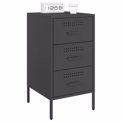 VidaXL 843079 nightstand/bedside table Black