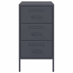 vidaXL Bedside Cabinet Bedroom Nightstand Bed Side Table Anthracite Steel - Additional view 5