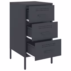 vidaXL Bedside Cabinet Bedroom Nightstand Bed Side Table Anthracite Steel - Additional view 8