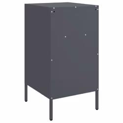vidaXL Bedside Cabinets Nightstand Bed Table Side Table 2 pcs Anthracite Steel - Additional view 7