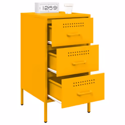 VidaXL 843084 nightstand/bedside table Yellow - Additional view 4