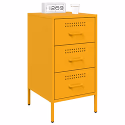 VidaXL 843084 nightstand/bedside table Yellow - Additional view 5