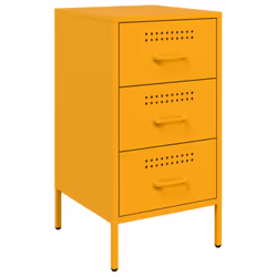 VidaXL 843085 nightstand/bedside table Yellow - Additional view 5