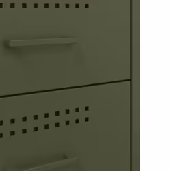 vidaXL Bedside Cabinet Bedroom Nightstand Bed Side Table Olive Green Steel - Additional view 10