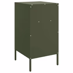 vidaXL Bedside Cabinet Bedroom Nightstand Bed Side Table Olive Green Steel - Additional view 7