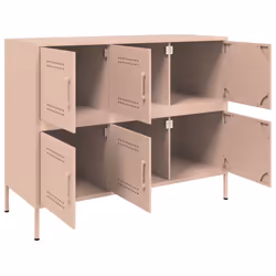vidaXL Sideboard Storage Organiser Cupboard Side Cabinet Highboard Pink Steel - Additional view 10