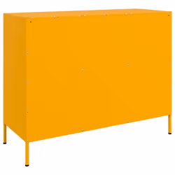 vidaXL Sideboard Storage Cupboard Side Cabinet Highboard Mustard Yellow Steel - Additional view 7