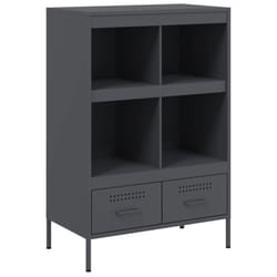 vidaXL Highboard Sideboard Side Cabinet Cupboard Anthracite Cold-rolled Steel - anthracite
