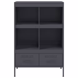 vidaXL Highboard Sideboard Side Cabinet Cupboard Anthracite Cold-rolled Steel - anthracite - Additional view 5