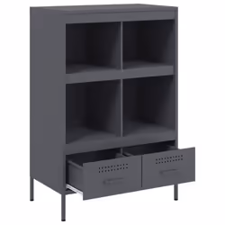 vidaXL Highboard Sideboard Side Cabinet Cupboard Anthracite Cold-rolled Steel - anthracite - Additional view 8