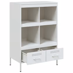 vidaXL Highboard Sideboard Side Cabinet Cupboard Anthracite Cold-rolled Steel - white - Additional view 8