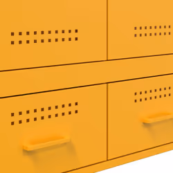 vidaXL Highboard Sideboard Side Cabinet Storage Cupboard Cold-rolled Steel - yellow - Additional view 10
