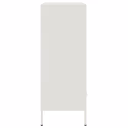 vidaXL Highboard Sideboard Side Cabinet Storage Cupboard Cold-rolled Steel - white - Additional view 6