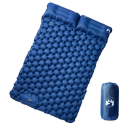 vidaXL Self Inflating Camping Mattress with Pillows Air Mattress Sleeping Mat - navy blue, 2 person