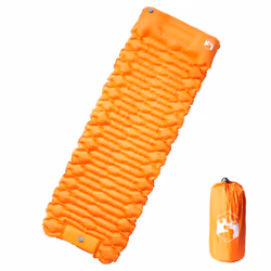 vidaXL Self Inflating Camping Mattress and Integrated Pillow Sleeping Mat - orange