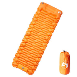vidaXL Self Inflating Camping Mattress and Integrated Pillow Sleeping Mat - orange