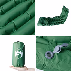 vidaXL Self Inflating Camping Mattress and Integrated Pillow Sleeping Mat - green - Additional view 4