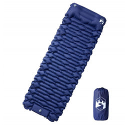 vidaXL Self Inflating Camping Mattress and Integrated Pillow Sleeping Mat - navy blue
