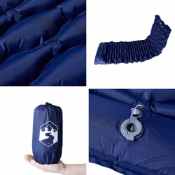 vidaXL Self Inflating Camping Mattress and Integrated Pillow Sleeping Mat - navy blue - Additional view 4