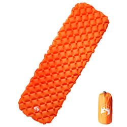 vidaXL Inflating Camping Mattress Outdoor Air Mattress Picnic Sleeping Mat - orange