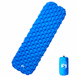 vidaXL Inflating Camping Mattress Outdoor Air Mattress Picnic Sleeping Mat - blue