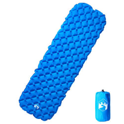 vidaXL Inflating Camping Mattress Outdoor Air Mattress Picnic Sleeping Mat - blue