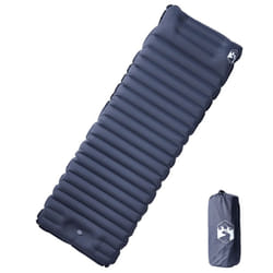 vidaXL Self Inflating Camping Mattress & Pillow 1-Person Sleeping Mat Green - grey