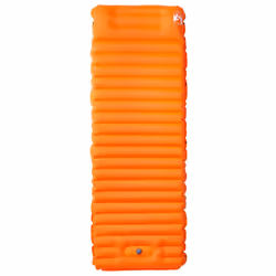 vidaXL Self Inflating Camping Mattress & Pillow 1-Person Sleeping Mat Green - orange