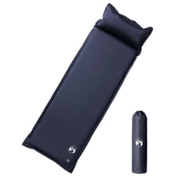 vidaXL Self Inflating Camping Mattress & Pillow 1-Person Sleeping Mat Grey - grey, 195 x 64 x 4,5 cm