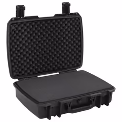 vidaXL Portable Flight Case Black PP Tool Box Protective Hard Case Carry Case - 50.5 x 37 x 14.5 cm