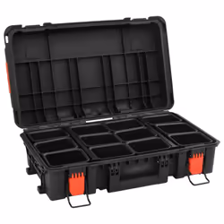vidaXL Portable Flight Case Portable Protective Case Hard Camera Case Black PP