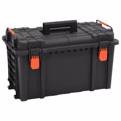 vidaXL Portable Flight Case Portable Protective Case Hard Camera Case Black PP