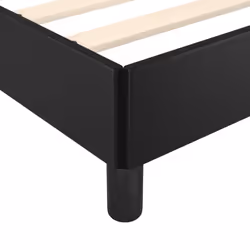 vidaXL Bed Frame Bed Base Bedstead Black 120x190 cm Small Double Faux Leather - Additional view 6