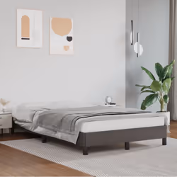 vidaXL Bed Frame Bed Base Bedstead Grey 120x190 cm Small Double Faux Leather