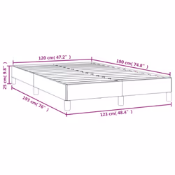 vidaXL Bed Frame Bed Base Bedstead Grey 120x190 cm Small Double Faux Leather - Additional view 8