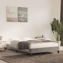 vidaXL Bed Frame Bed Base Bedstead Light Grey 120x190 cm Small Double Velvet