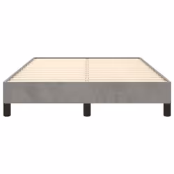 vidaXL Bed Frame Bed Base Bedstead Light Grey 120x190 cm Small Double Velvet - Additional view 4
