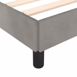 vidaXL Bed Frame Bed Base Bedstead Light Grey 120x190 cm Small Double Velvet - Additional view 6