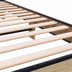 vidaXL Bed Frame Home Bed Base Sonoma Oak 90x200 cm Engineered Wood and Metal - sonoma oak, 75 x 190 cm - Additional view 6