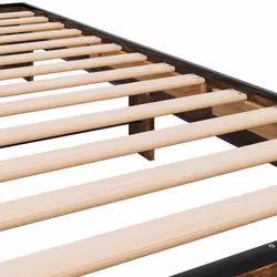 vidaXL Bed Frame Engineered Wood and Metal - smoked oak, 100 x 200 cm - Additional view 6