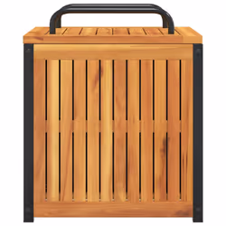 vidaXL Outdoor Cushion Box Garden Storage Box Tool Solid Wood Acacia and Steel - 45 x 45 x 45/53 cm - Additional view 5