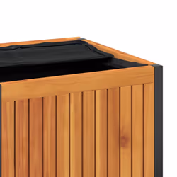 vidaXL Outdoor Cushion Box Garden Storage Box Tool Solid Wood Acacia and Steel - 45 x 45 x 45/53 cm - Additional view 8