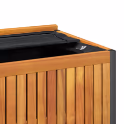vidaXL Outdoor Cushion Box Garden Storage Box Tool Solid Wood Acacia and Steel - 85 x 45 x 45/53 cm - Additional view 8