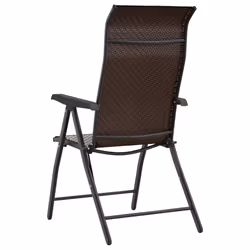 VidaXL 3270608 outdoor chair Terrace Polyrattan, Steel Brown - Additional view 8