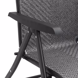 vidaXL Folding Garden Chairs Foldable Outdoor Chair Lounge Chair Poly Rattan - grey, 4 pcs - Additional view 9