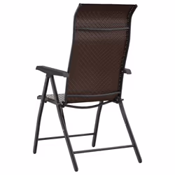 VidaXL 3270611 outdoor chair Terrace Polyrattan, Steel Brown - Additional view 8