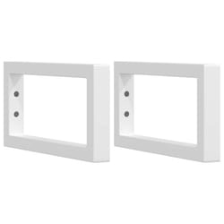 vidaXL Shelf Brackets for Washbasin Shelf Support Shelving Bracket 2 pcs Steel - white, 15 x 30 cm/ Rectangular