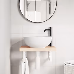 vidaXL Shelf Brackets for Washbasin Shelf Support Shelving Bracket 2 pcs Steel - white, 15 x 30 cm/ Rectangular